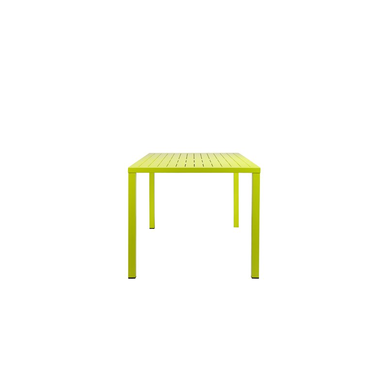 Pemberly Row Modern Aluminum Frame Patio Dining Table in Green