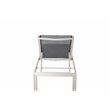 Pemberly Row Adjustable Height Aluminum Frame Patio Lounger in Black