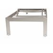 Pemberly Row Adjustable Height Aluminum Frame Patio Lounger in White