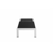 Pemberly Row Adjustable Height Aluminum Patio Lounger in White/Black