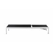 Pemberly Row Adjustable Height Aluminum Patio Lounger in White/Black