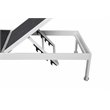 Pemberly Row Adjustable Height Aluminum Patio Lounger in White/Black