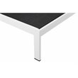 Pemberly Row Adjustable Height Aluminum Patio Lounger in White/Black