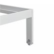 Pemberly Row Adjustable Height Aluminum Patio Lounger in White/Black