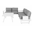 Pemberly Row 3-piece Aluminum Frame Outdoor Sectional in White