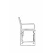 Pemberly Row Aluminum Patio Directors Chairs in White (Set of 2)