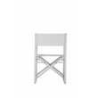 Pemberly Row Aluminum Patio Directors Chairs in White (Set of 2)