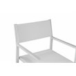 Pemberly Row Aluminum Patio Directors Chairs in White (Set of 2)
