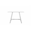 Pemberly Row 7-piece Modern Aluminum Frame Patio Bar Set in White