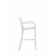 Pemberly Row 7-piece Modern Aluminum Frame Patio Bar Set in White