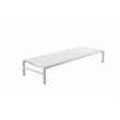Pemberly Row Modern Aluminum Frame Patio Loungers in White (Set of 2)