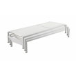 Pemberly Row Modern Aluminum Frame Patio Loungers in White (Set of 2)