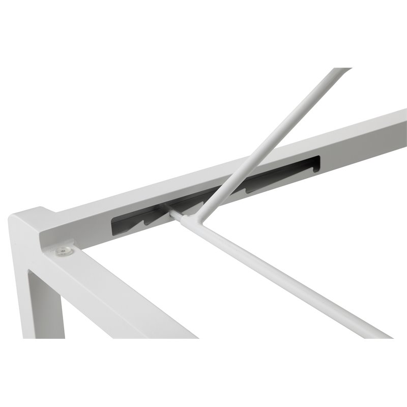 Pemberly Row Modern Aluminum Frame Patio Loungers in White (Set of 2)