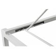 Pemberly Row Modern Aluminum Frame Patio Loungers in White (Set of 2)