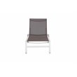 Pemberly Row Modern Aluminum Frame Patio Loungers in Gray (Set of 2)