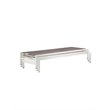 Pemberly Row Modern Aluminum Frame Patio Loungers in Gray (Set of 2)