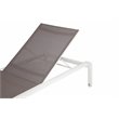 Pemberly Row Modern Aluminum Frame Patio Loungers in Gray (Set of 2)