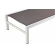 Pemberly Row Modern Aluminum Frame Patio Loungers in Gray (Set of 2)