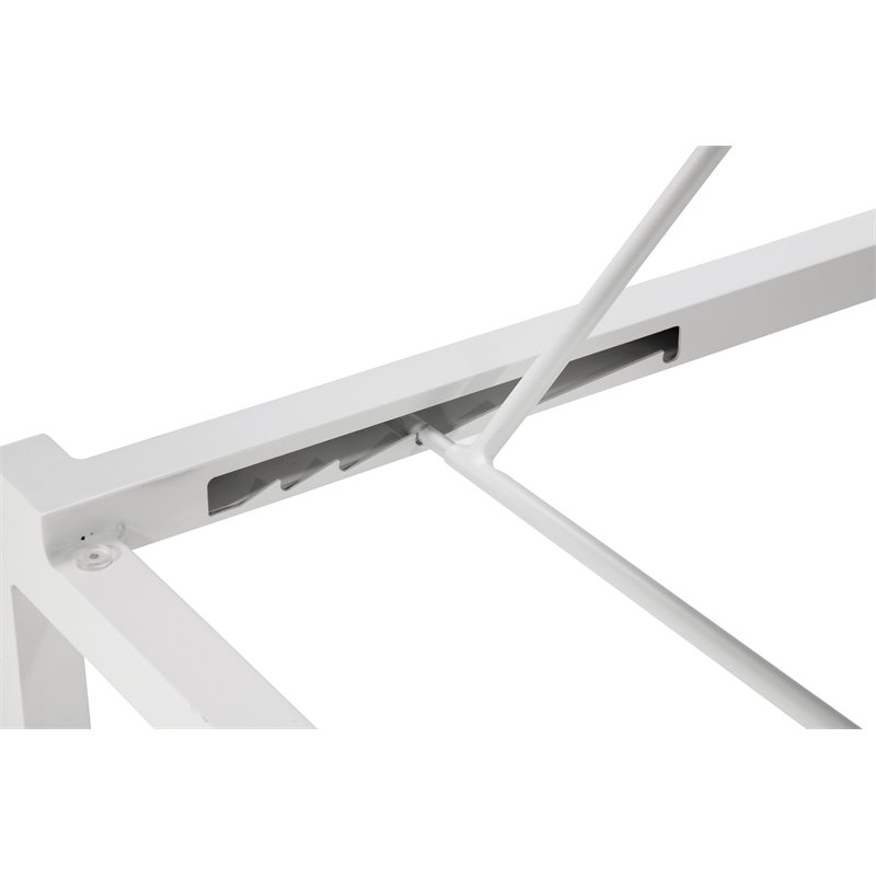 Pemberly Row Modern Aluminum Frame Patio Loungers in Gray (Set of 2)