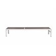 Pemberly Row Modern Aluminum Frame Patio Loungers in Gray (Set of 2)
