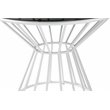 Pemberly Row 5-piece Modern Aluminum Frame Patio Dining Set in White