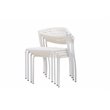 Pemberly Row 5-piece Modern Aluminum Frame Patio Dining Set in White