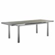 Pemberly Row 7-piece Aluminum Patio Dining Set with Extension Table in Gray