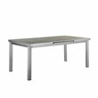 Pemberly Row 7-piece Aluminum Patio Dining Set with Extension Table in Gray
