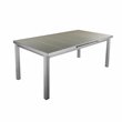 Pemberly Row 7-piece Aluminum Patio Dining Set with Extension Table in Gray