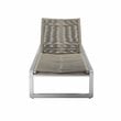 Pemberly Row Adjustable Height Aluminum Patio Lounger in Gray