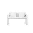 Pemberly Row Contemporary 4-piece Aluminum Outdoor Sofa Set in White