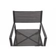 Pemberly Row Aluminum Patio Directors Chairs in Black (Set of 2)