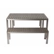 Pemberly Row 4-piece Modern Aluminum Patio Dining Set in Gray