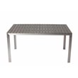 Pemberly Row 4-piece Modern Aluminum Patio Dining Set in Gray