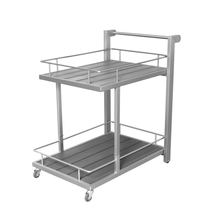 Pemberly Row 4-piece Modern Aluminum Patio Dining Set in Gray