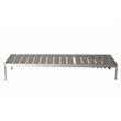 Pemberly Row 2-piece Aluminum Patio Lounger and Side Table in Gray
