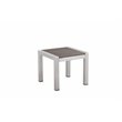 Pemberly Row 2-piece Aluminum Patio Lounger and Side Table in Gray