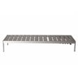 Pemberly Row 4-piece Aluminum Patio 2 Loungers and 2 Side Tables in Gray