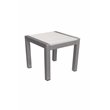 Pemberly Row 8-piece Aluminum Patio 4 Loungers and 4 Side Tables in White
