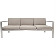 Pemberly Row 2-piece Aluminum Outdoor Sectional in Gray Taupe