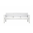 Pemberly Row Contemporary Aluminum Outdoor 3-seater Sofa in White