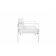 Pemberly Row Contemporary Aluminum Outdoor 3-seater Sofa in White