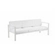 Pemberly Row Contemporary Aluminum Outdoor 3-seater Sofa in White
