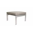 Pemberly Row Contemporary Aluminum Patio Ottoman in Gray Taupe