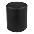 Pemberly Row Contemporary Round Fiberglass Patio Side Table in Black