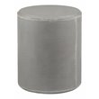 Pemberly Row Round Modern Fiberglass Patio Side Table in Gray