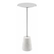 Pemberly Row Modern Genuine Marble and Metal Side Table in White