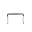 Pemberly Row Modern Brushed Steel Metal Console Table in Silver