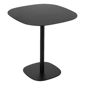 Pemberly Row 27.5&quot Modern Metal Bistro Dining Table in Black