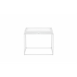 Pemberly Row Contemporary Framed Tray Metal Side Table in White